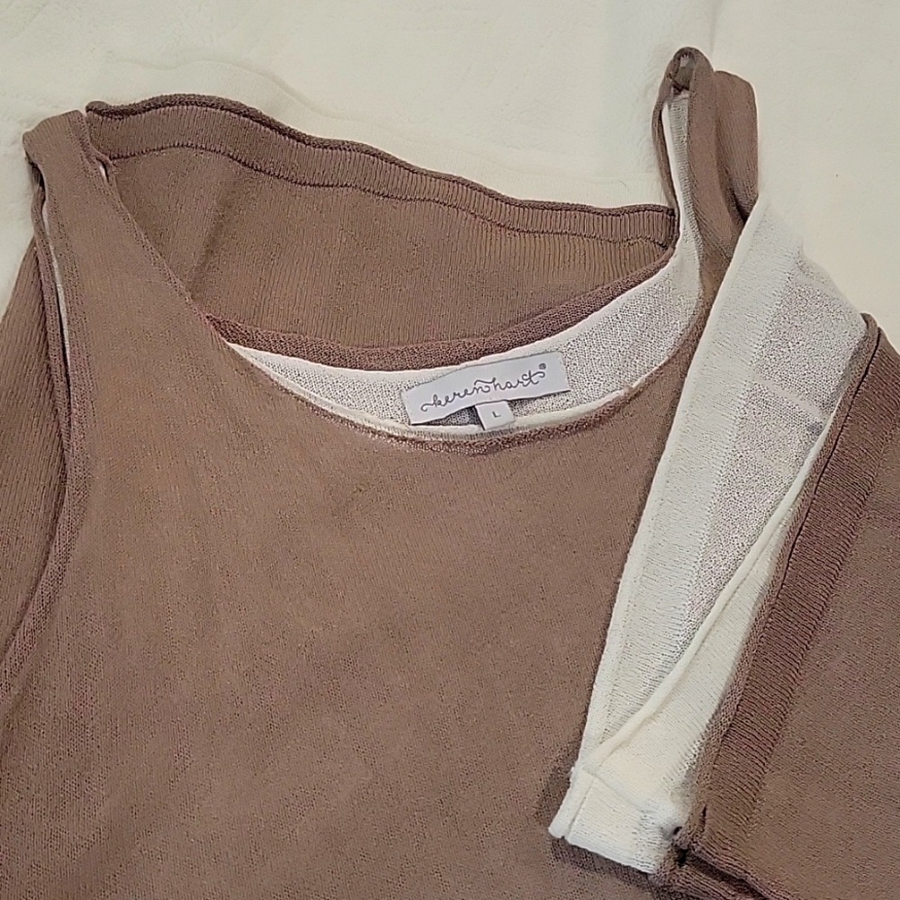 Taupe & Beige tank top